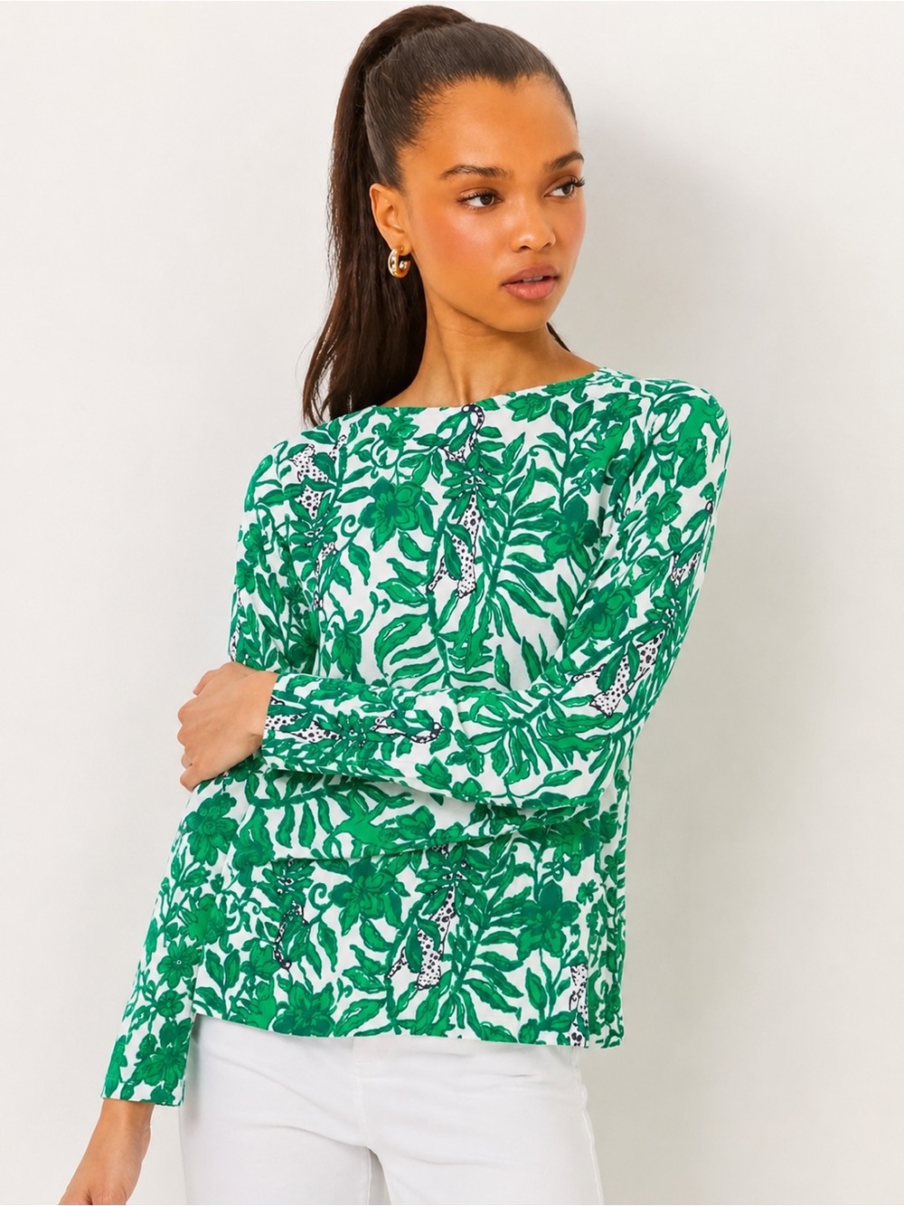 NEW Lilly Pulitzer Salima Sweater – Lil Escape Plan Print 🌿🐆 NWT - Picture 9 of 9